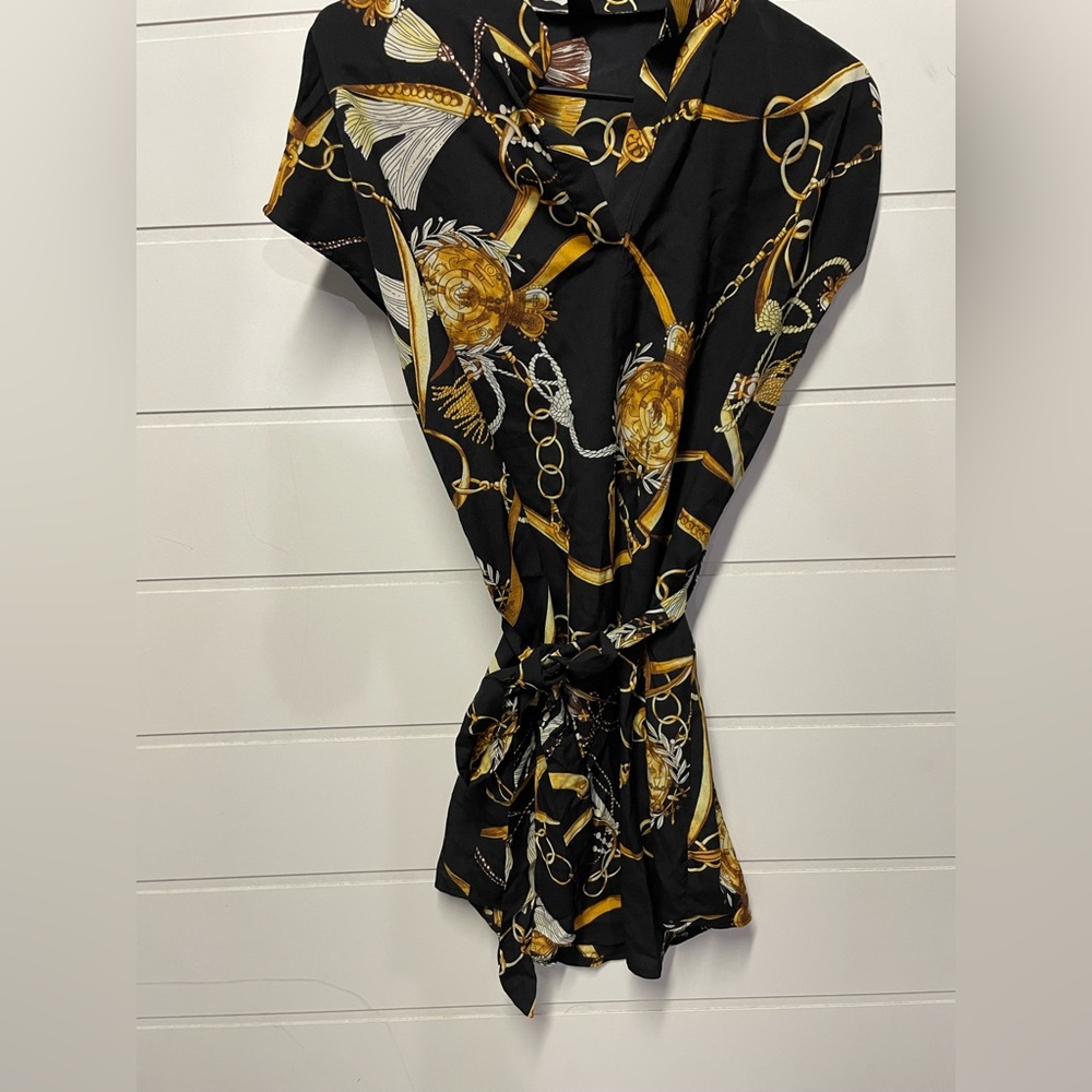 Black and Gold dress with belt